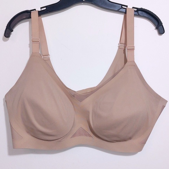HoneyLove CrossOver Bra Sand 1X Wireless Comfort Smoothing Convertible Strap EUC - Picture 6 of 9